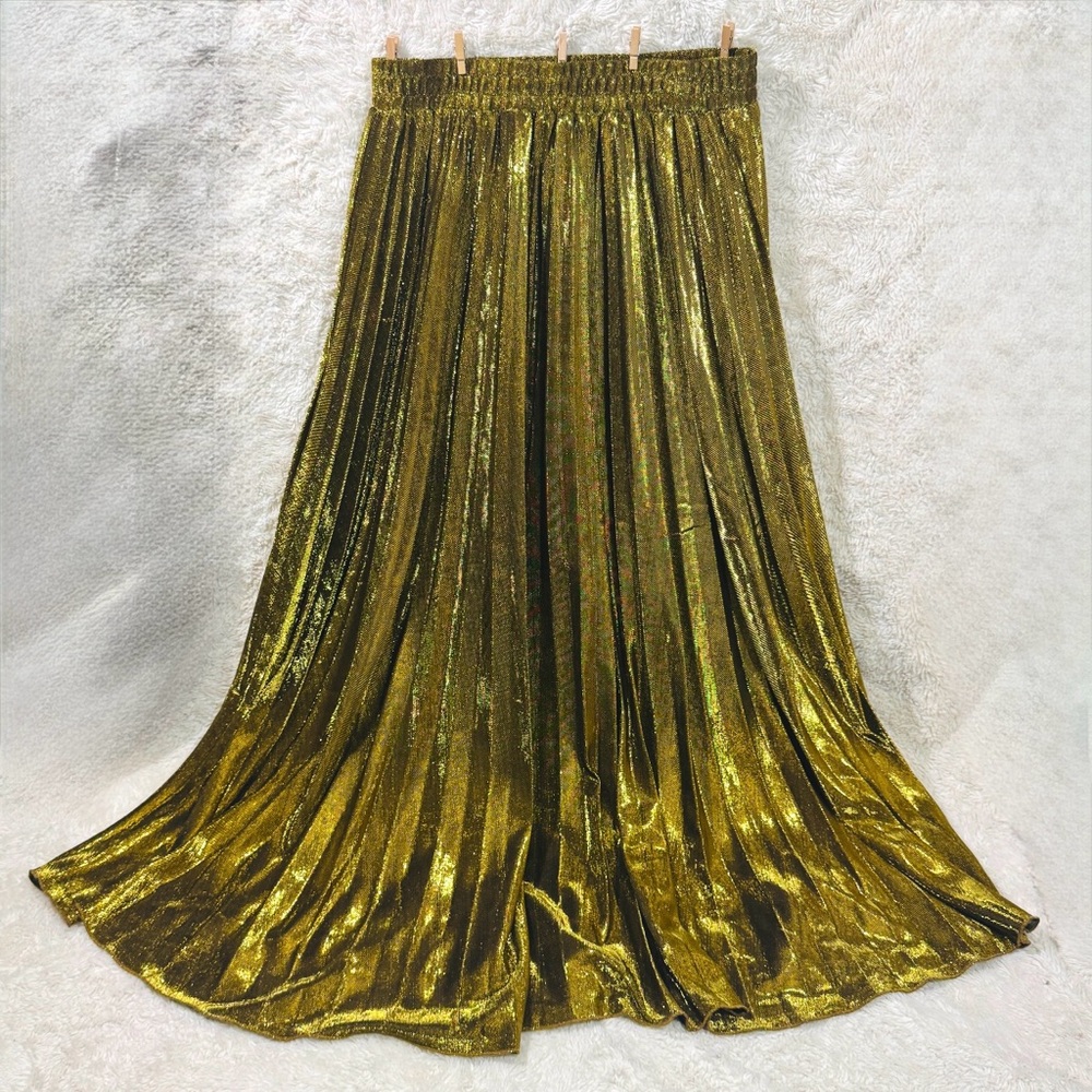 Ina Metallic Gold Skirt
